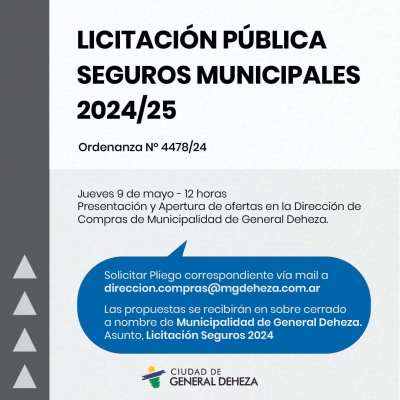 LICITACIÓN PÚBLICA SEGUROS MUNICIPALES 2024.