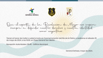INVITACIÓN ACTO CONMEMORATIVO "DÍA DE LA PATRIA"