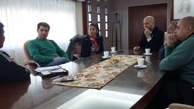 Visita de la campeona mundial de peso gallo Carolina "Chapita" Gutiérrez