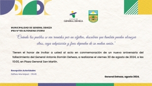 ACTO ANIVERSARIO - FALLECIMIENTO DEL GRAL. ROMÁN ANTONIO DEHEZA