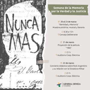 SEMANA DE LA MEMORIA DE LA VERDAD Y LA JUSTICIA.