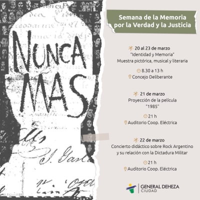 SEMANA DE LA MEMORIA DE LA VERDAD Y LA JUSTICIA.