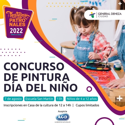 INSCRIBITE Y PARTICIPÁ DEL CONCURSO DE PINTURA DEL DÍA DE LA NIÑEZ.