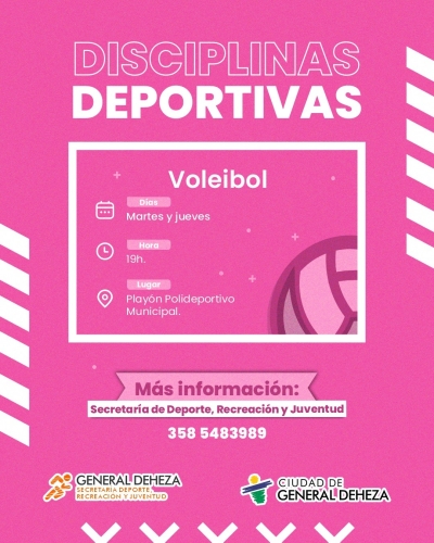LLEGÓ LA PRIMAVERA Y LA SECRETARÍA DE DEPORTES TE OFRECE SUS PROPUESTAS