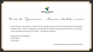 ACTO ASUNCIÓN DE NUEVAS AUTORIDADES MUNICIPALES.
