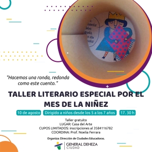 TALLER LITERARIO POR EL MES DE LA NIÑEZ.