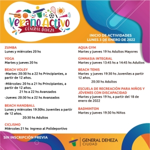 ¡VERANO ACTIVO 2022 TE ESPERA!