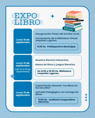 EXPO LIBRO 2024 - PROGRAMA DE HOY
