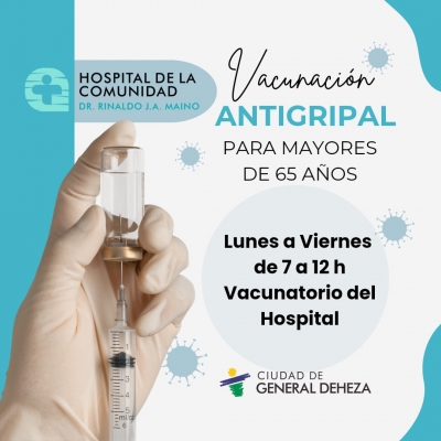 VACUNACIÓN ANTIGRIPAL para adultos mayores.