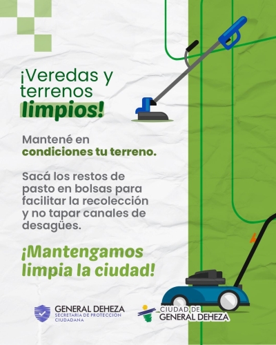 MANTENÉ TU TERRENO LIMPIO