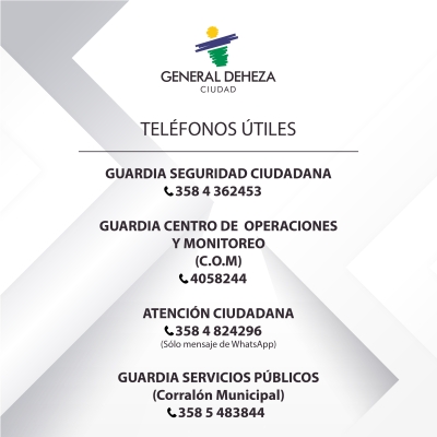TELÉFONOS ÚTILES DE NUESTRO MUNICIPIO.
