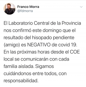 NUEVOS HISOPADOS NEGATIVOS