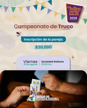 EN EL MARCO DE LOS FESTEJOS PATRONALES - CAMPEONATO DE TRUCO