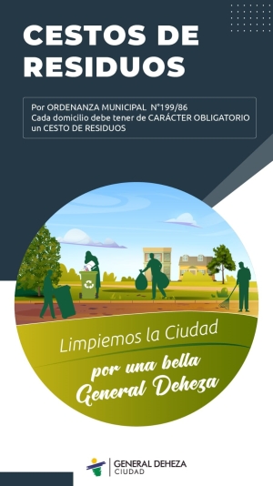 ¿TENÉS TU CESTO DOMICILIARIO DE RESIDUOS?