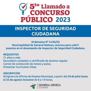 Concurso Público: Inspector de tránsito