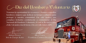 DÍA NACIONAL DEL BOMBERO VOLUNTARIO.