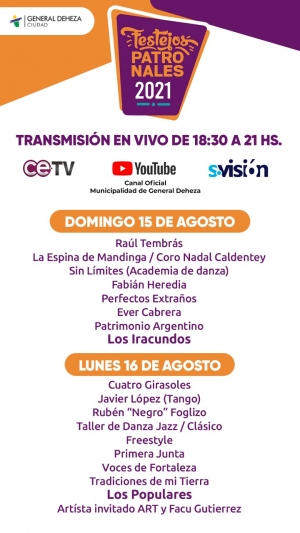 FESTEJOS PATRONALES 2021