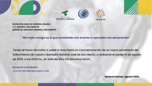 CONMEMORACIÓN DEL 175° ANIVERSARIO DEL FALLECIMIENTO DE DON JOSÉ DE SAN MARTÍN