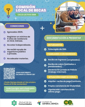 COMISIÓN LOCAL DE BECAS - CICLO LECTIVO 2026
