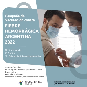 FIEBRE HEMORRÁGICA ARGENTINA. VACUNACIÓN