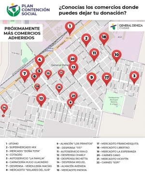 COMERCIOS HABILITADOS PARA LA DONACIÓN.
