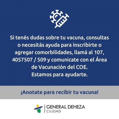 SI TU INTENCIÓN ES VACUNARTE, INSCRIBITE.