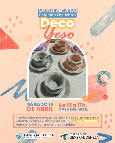 TALLER INTENSIVO DE DECO YESO