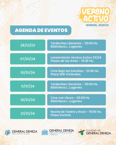 PARA DISTENDERNOS, PROGRAMAMOS ENERO 2024.