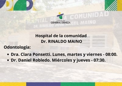 SERVICIO DE ODONTOLOGÍA EN EL HOSPITAL DE LA COMUNIDAD