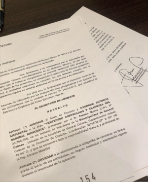 OBTUVIMOS LA LICENCIA AMBIENTAL.