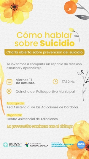 CHARLA DE PREVENCIÓN ABIERTA A LA COMUNIDAD