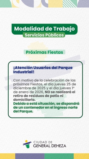 PARQUE INDUSTRIAL - RECOLECCIÓN DE RESIDUOS