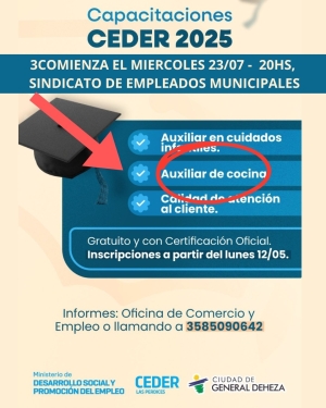 CAPACITACIONES CEDER - AUXILIAR DE COCINA