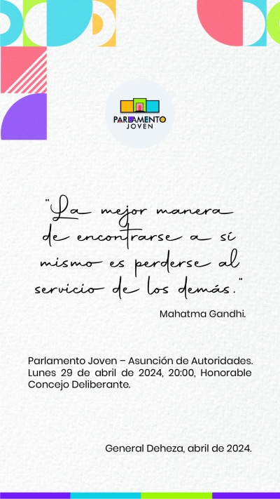 PARLAMENTO JOVEN. ¡NOVEDADES!
