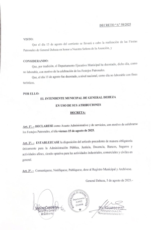 15 DE AGOSTO - ASUETO ADMINISTRATIVO