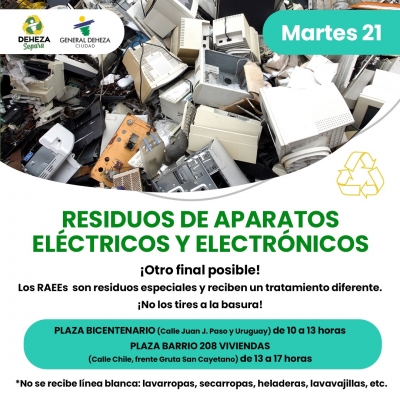 ¿TENÉS APARATOS ELÉCTRICOS O ELECTRÓNICOS EN DESUSO?