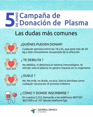 CAMPAÑA DE DONACIÓN DE PLASMA.