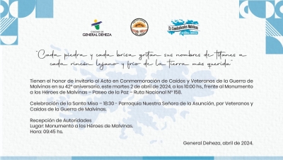 2 de Abril: "Día del Veterano y de los Caídos en la guerra de Malvinas".