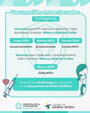 VACUNACIÓN EN LAS ESCUELAS.