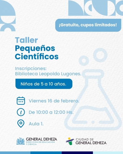 TALLER PEQUEÑOS CIENTÍFICOS.