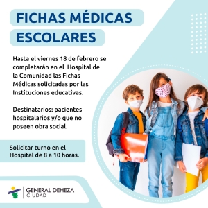 FICHAS MÉDICAS ESCOLARES