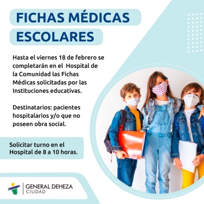 FICHAS MÉDICAS ESCOLARES