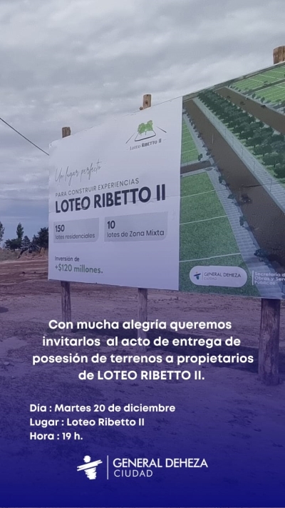 POSESIÓN DE LOTEO RIBETTO II