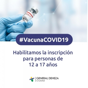 VACUNACIÓN A MENORES DESDE EL 3 DE AGOSTO.