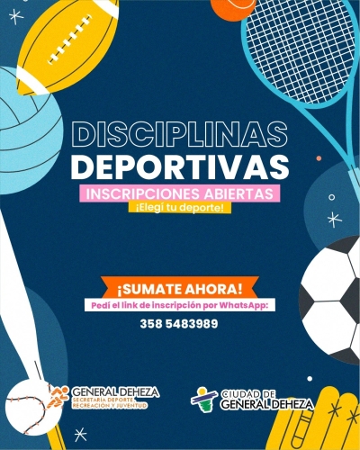 ¡ATENCIÓN! ELEGÍ TU DISCIPLINA DEPORTIVA 2026