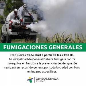 ESTA NOCHE FUMIGAMOS CONTRA EL MOSQUITO.