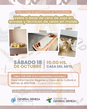 SUMATE AL TALLER DE VELAS