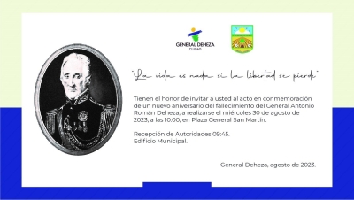 ANIVERSARIO DEL FALLECIMIENTO DEL GRAL. DEHEZA.