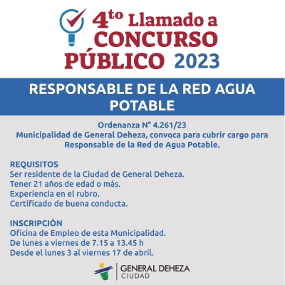 LLAMADO A CONCURSO PÚBLICO.