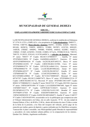EDICTO COMPACTACIÓN